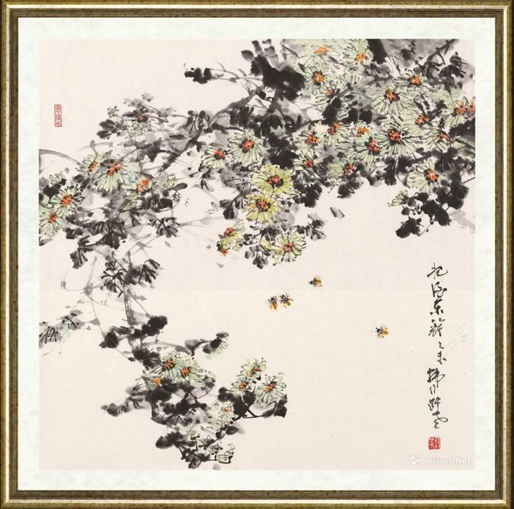 蔡瑜_菊花蜜蜂 把酒东篱